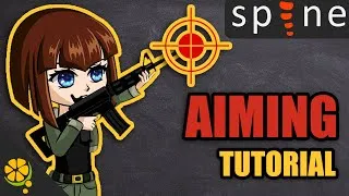 Thumbnail: How to Make a Character Aim a Weapon - Spine 2D Tutorial for Beginners