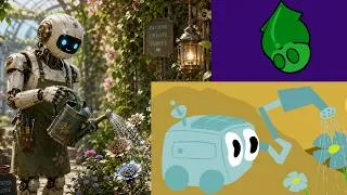 Thumbnail: Who waters robo-flowers better, Ted or ChatGPT?
