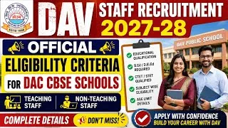 Thumbnail: DAV Schools CBT Exam Eligibility Criteria Educational Qualification For CBT Test