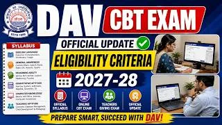 Thumbnail: 🚨 DAV Recruitment 2027-28: Official Eligibility Criteria | PRT TGT PGT NTT Complete Details