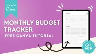 Thumbnail: MONTHLY BUDGET TRACKER | Make & Sell Free Printables with Canva