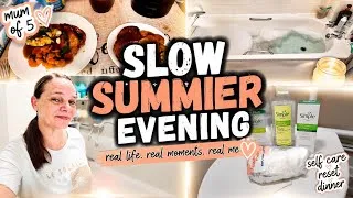 Thumbnail: Slow Summer Evening Routine as a Mum of 5 🌅✨ | Dinner, Walk, Skincare & Real Mum Life 💕