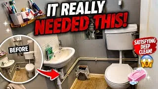 Thumbnail: 🧼 REALISTIC Downstairs Bathroom Deep Clean 🚿✨ | Satisfying Cleaning Motivation & Reset 🫧