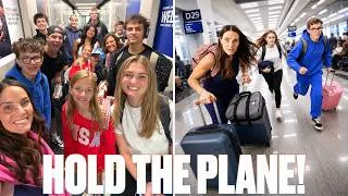 Thumbnail: FLYING ON AN AIRPLANE WITH TEN KIDS! FLIGHT DELAYED AND MISSED CONNECTION | TRAVELING FAMILY OF 15