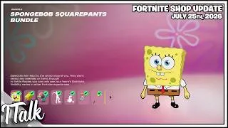 Thumbnail: Fortnite Shop SPONGEBOB SQUAREPANTS BUNDLE IS BACK! [July 25th, 2026] (Fortnite Chapter 7)