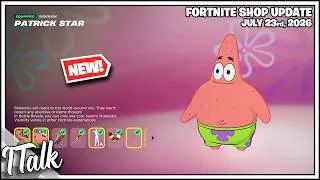 Thumbnail: Fortnite Shop *NEW* PATRICK STAR IN FORTNITE! [July 23rd, 2026] (Fortnite Chapter 7)