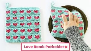 Thumbnail: How to Crochet a Heart Stitch Potholder - PGCAL2024