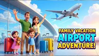 Thumbnail: Family Trip to the Airport ✈️ | Easy English Story for Kids