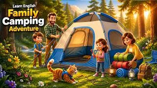 Thumbnail: English Speaking Practice for Kids | ESL for Kids |  Mom & Child | Family Camping Adventure