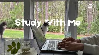 Thumbnail: 2-HOUR STUDY WITH ME 🐈 / Pomodoro 30-5 Piano LOFI 🎶 / Calm Spring Study ADHD & Deep Work & Focus