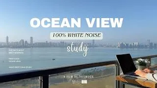 Thumbnail: 2-HOUR STUDY WITH ME 🌊 / Natural Ocean View Ambience ⛅ / Pomodoro 30-5 / Deep Focus, ADHD Relief
