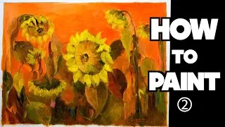 Thumbnail: How to paint Sunflowers ② ∥ 유화강좌 해바라기 그리기 ∥ Oil Painting Tutorial
