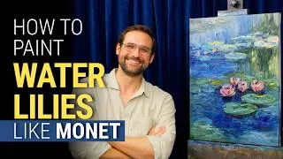 Thumbnail: How to Paint WATER LILIES like Monet (step-by-step in 45 minutes)
