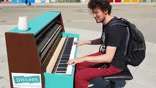 Thumbnail: Spontaneous Piano Medley with nice Songs in front of Shopping Mall Eastgate in Berlin-Marzahn