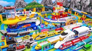 Thumbnail: Plarail Shinkansen ☆ Building Shinkansen Nozomi, Big Fire & Command Station , Multi-level Station