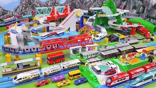 Thumbnail: Plarail Shinkansen☆ Construction DX Railroad Crossing Station, Elevator Central Garage, Tower Cranes