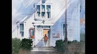 Thumbnail: Grange Hall, Ohio #watercolorpainting #watercolortutorial #paintingtutorial