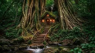 Thumbnail: Start to Finish: Building a Shelter Under a Thousand-Year-Old Tree. Survival Skill
