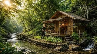 Thumbnail: Transforming Abandoned House Into a Cozy Home For Survival in The Jungle, Living off The Power Grid