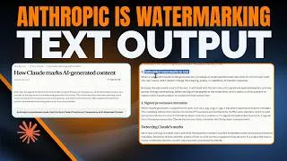 Thumbnail: Anthropic Claude Is Watermarking Text Output