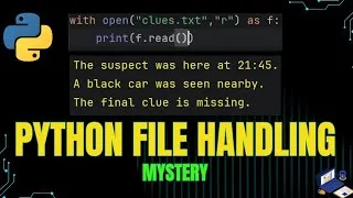 Thumbnail: Easy Python File Handling Full Course For Beginners | read(), write(), seek(), tell(), CSV & Pickle