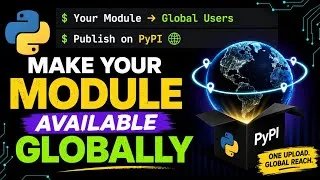 Thumbnail: How to Make Your Python Module Available Globally 🌍 | Publish on PyPI | Step By Step Guide