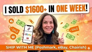 Thumbnail: $1600+ In Sales What Sold For Huge Profits On Poshmark Ebay & Chairish Ship With Me