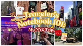 Thumbnail: Beginner Traveler's Notebook / How I Use It / NYC Vlog & Flip Through / Journal Set Up