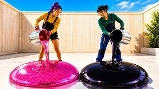 Thumbnail: PINK or DARK? Rumi vs Zoey Epic Garden Makeover Challenge | ASMR Satisfying Restoration