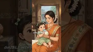 Thumbnail: 🌧️🍆Peaceful Rainy Night in India Village | Ghibli Inspired Village Cooking ASMR #shorts #ghibli