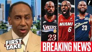 Thumbnail: FIRST TAKE | Stephen A. Smith drops BOMBSHELL on LeBron's top Three destinations: Heat, Cavs & 76ers