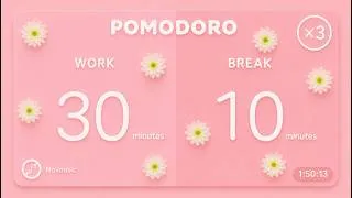 Thumbnail: 30 / 10 Pomodoro Timer - 2 hours study || No music - Study for dreams - Deep focus - Study timer