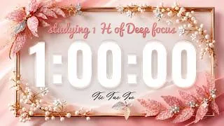 Thumbnail: 📚 Study With Me 🌺 | 60-Min Deep Focus 🧠 | No Music