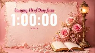 Thumbnail: 🌸 Study Like Your Dream Future Depends On It | 1 Hour Deep Focus Timer ⏳✨