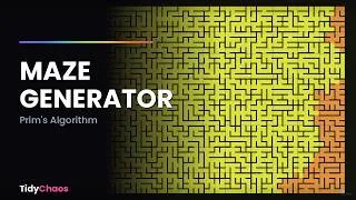 Thumbnail: Generating a Massive Maze with Prim's Algorithm (Satisfying Visualization)