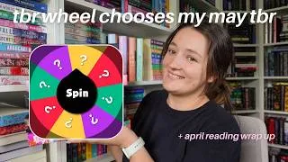 Thumbnail: tbr wheel chooses my may tbr + my april reads