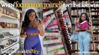 Thumbnail: how to raise an adult series | when 'focusing on yourself' stops working (solo vlog in my 30s)