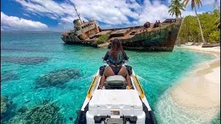 Thumbnail: Remote Island Jet Ski Adventure | Shipwreck And Dolphins