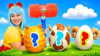 Thumbnail: Animals in Surprise Eggs 🥚🐾 | TigiBoo Kids Songs