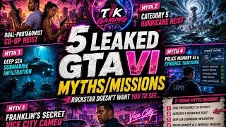 Thumbnail: 5 Leaked GTA VI Mission Myths Rockstar DOESN'T Want You To See...