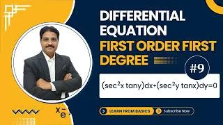 Thumbnail: DIFFERENTIAL EQUATION OF FIRST ORDER AND FIRST DEGREE SOLVED PROBLEM 9 @TIKLESACADEMY