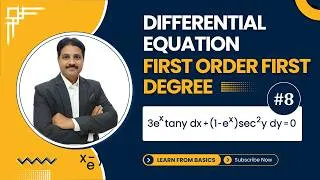 Thumbnail: DIFFERENTIAL EQUATION OF FIRST ORDER AND FIRST DEGREE SOLVED PROBLEM 8 @TIKLESACADEMY