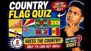 Thumbnail: 🌍 Country Flag Quiz Challenge | Can You Guess These Rare Flags? 🏳️ Only 1% Get 100%