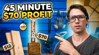 Thumbnail: $70 sign sold!  ONLY took 45 minutes to make it!
