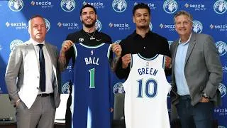 Thumbnail: LaMelo Ball & Josh Green's FULL Timberwolves Introductory Press Conference