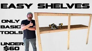 Thumbnail: Very easy GARAGE SHELVES with only basic tools!! 