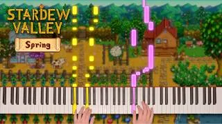 Thumbnail: Spring (It's a Big World Outside) ~ Stardew Valley | Piano Tutorial