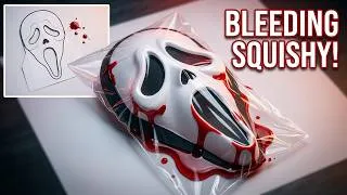 Thumbnail: 😱 I Made a BLEEDING Scream Mask Halloween Paper Squishy