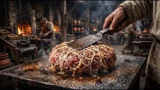 Thumbnail: Roman Thermopolium Street Food ASMR | Spiced Pork Patties in Caul Fat | Ancient Recipe Process