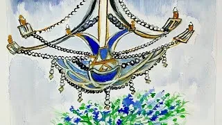 Thumbnail: Chandelier Painting By Acrylic Colour 🎨 | Relaxing Art 